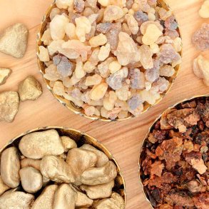 Guld og r�gelse duftolie (gold, frankincense & myrrh), koncentreret