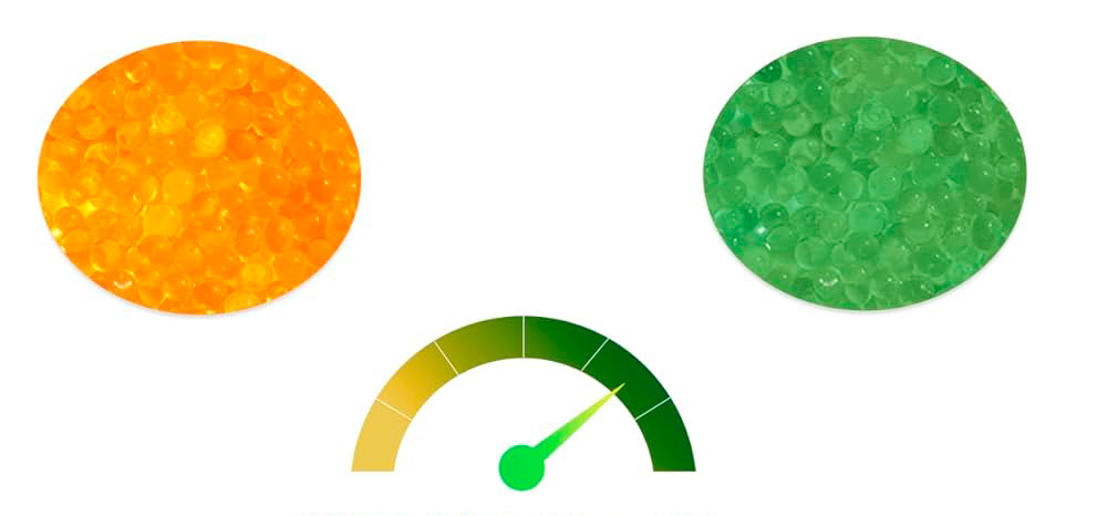 Farveskiftende silica gel - orange til grøn