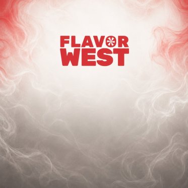 Flavor West logo omgivet af aroma damp