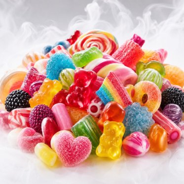 Slikmix med aroma damp i baggrunden