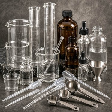 Pipetter og m�leb�gre til aromablanding