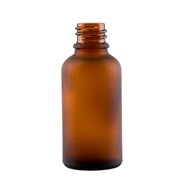 Matteret brun glasflaske 30ml, DIN18