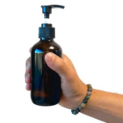 Dispenser - glasflaske med pumpe, 250 ml