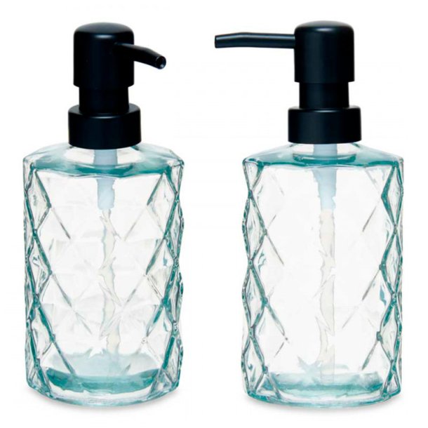 Dispenser, klart glas med rhombe-mnster, 410 ml