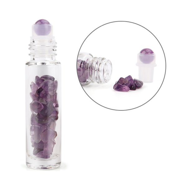 Roll-on flaske med ametyst, 10ml