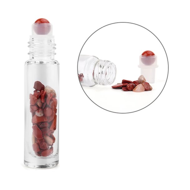 Roll-on flaske med r�d jaspis, 10ml