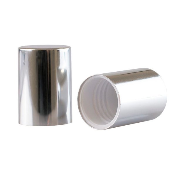 S�lvfarvet skruel�g til 10ml roll-on flaske