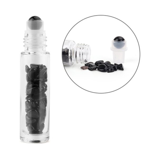 Roll-on flaske med sort turmalin, 10ml