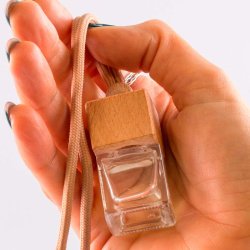 Firkantet mini-diffuser i glas og tr�, 5 ml