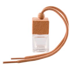 Firkantet mini-diffuser i glas og tr, 5 ml