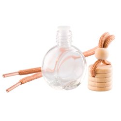 Oval mini-diffuser i glas og tr�, 9 ml