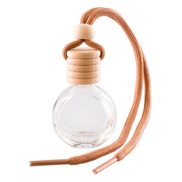 Oval mini-diffuser i glas og tr, 9 ml