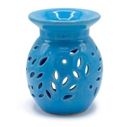 Aromalampe med udsk�rne blade/blomster - 5 valgfrie farver