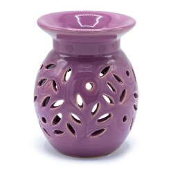 Aromalampe med udsk�rne blade/blomster - 5 valgfrie farver