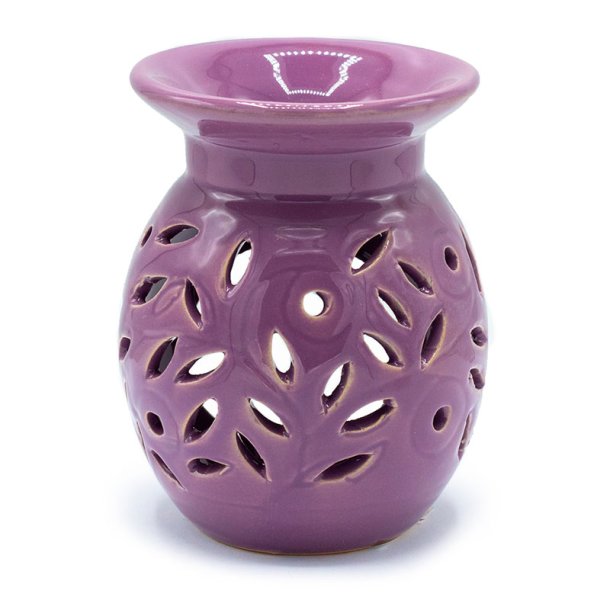 Aromalampe med udsk�rne blade/blomster - 5 valgfrie farver