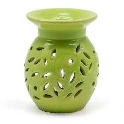 Aromalampe med udsk�rne blade/blomster - 5 valgfrie farver