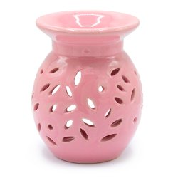 Aromalampe med udsk�rne blade/blomster - 5 valgfrie farver