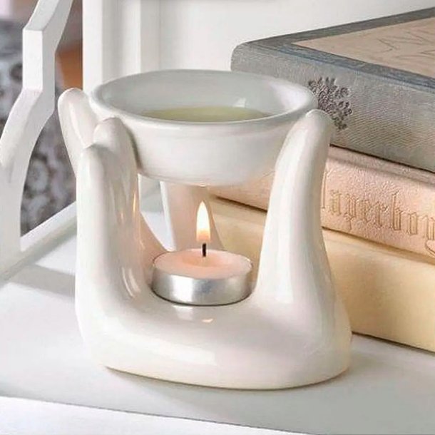 Aromalampe "Hj�lpende h�nd" - 4 valgfrie farver