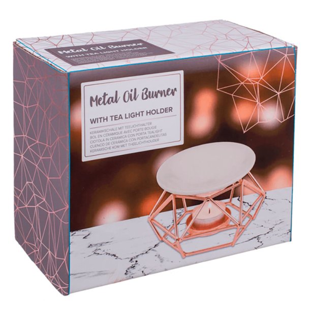 Aromalampe Elegant, sort eller rosaguld