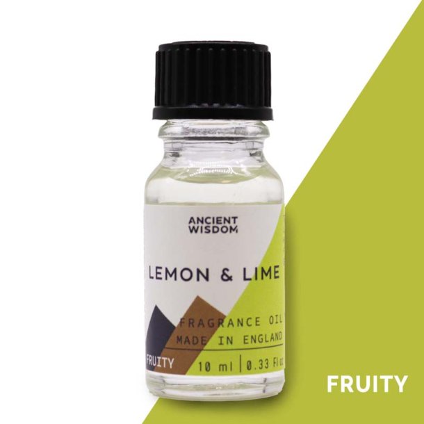 Citron og lime duftolie (lemon &amp; lime), 10 ml