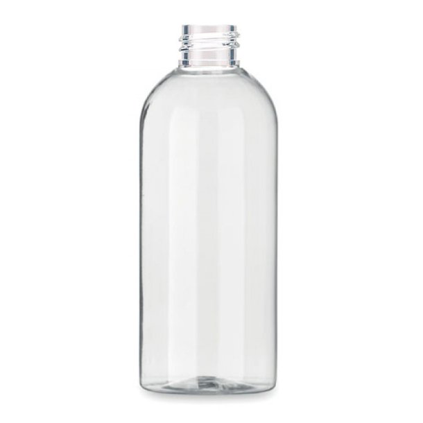 Krystalklar plastflaske 100ml, lav model, 20/410