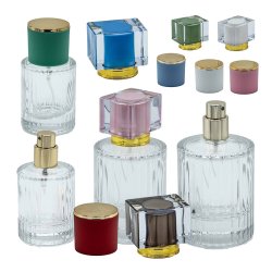 Riflet parfume-flakon, flere strrelser og lgtyper: