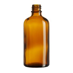 Glas-flaske, DIN18, flere st�rrelser og farver: