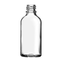 Glas-flaske, DIN18, flere strrelser og farver: