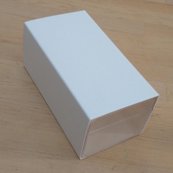 Transparent luksus-gave�ske i h�rd plast, ca. 10,5 x 5,5 x 4,5cm