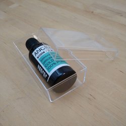 Transparent luksus-gave�ske i h�rd plast, ca. 10,5 x 5,5 x 4,5cm