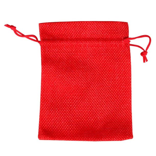 Jutepose rd, snoreluk, 13 x 9,5cm