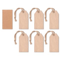 Manillamrker i tr, 6 stk i ske