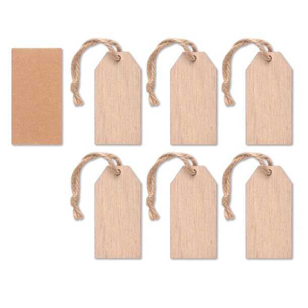 Manillam�rker i tr�, 6 stk i �ske