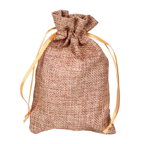 Sm� s�de poser af jute, ca. 14 x 9,5 cm