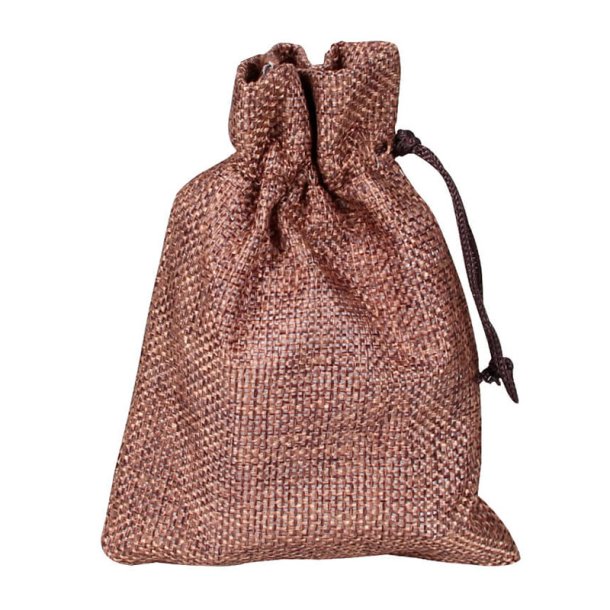 Sm� s�de poser af jute, ca. 14 x 9,5 cm