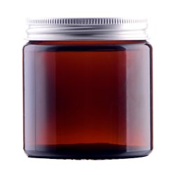 Glas-krukke, brun, flere st�rrelser og l�gtyper: