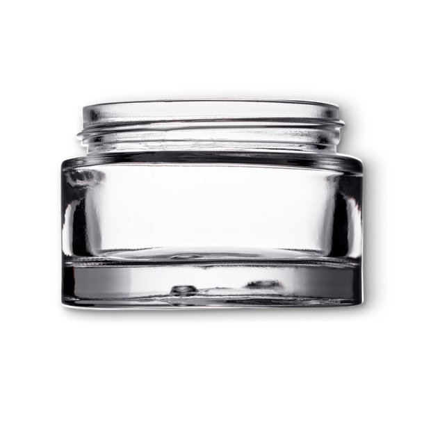 Glas-krukke, klar, 15 ml, flere l�gtyper: