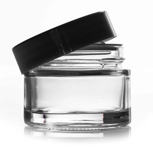 Glas-krukke, klar, 50 ml, flere l�gtyper: