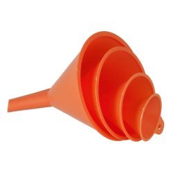 Tragt fra Benson Tools, orange plast, flere st�rrelser