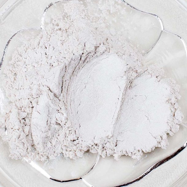 Perle-hvid mineralsk pigment-farve, 100% naturlig, 3g