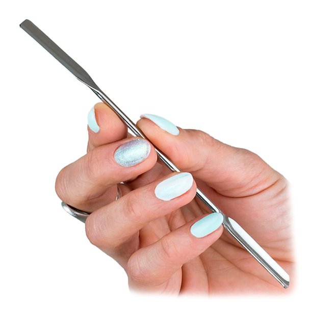 Spatel i rustfrit st�l med to funktioner