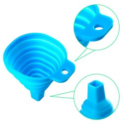 Silikone-tragt, sammenklappelig, flere farver