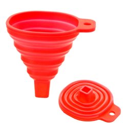 Silikone-tragt, sammenklappelig, flere farver