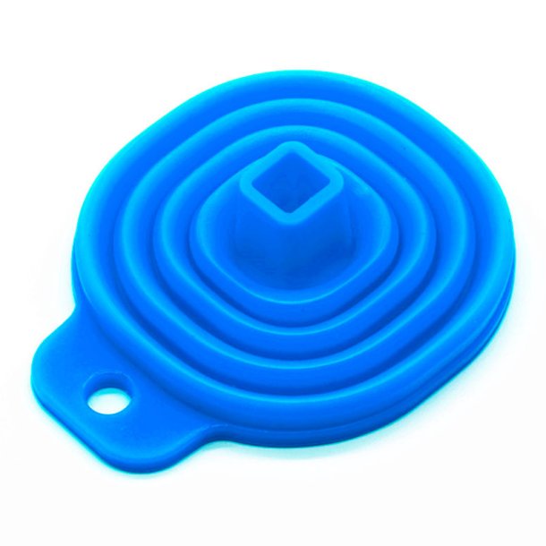 Silikone-tragt, sammenklappelig, flere farver