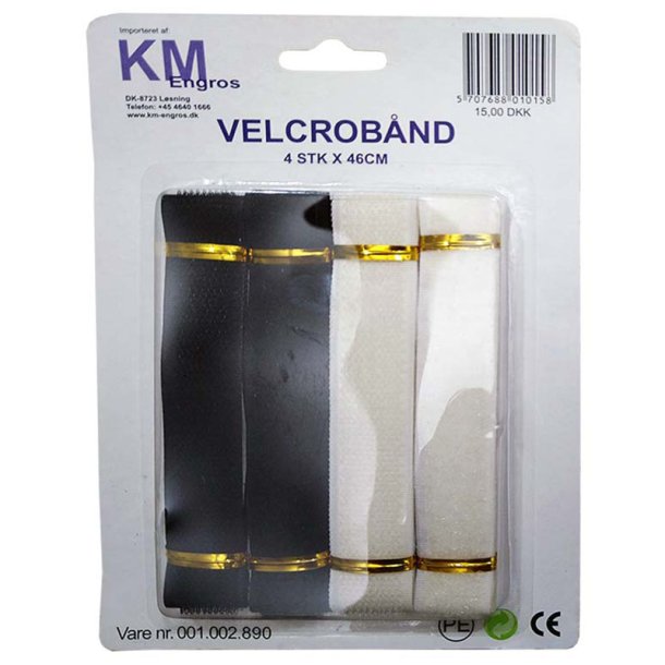 Velcro-b�nd, s�t med 4 l�ngder