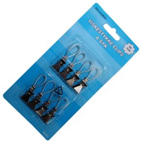 Viskestykke-clips, 8 stk