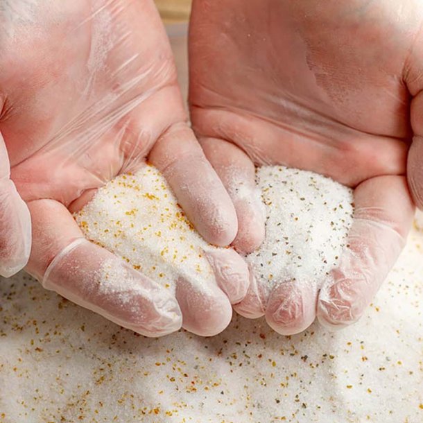 Silica gel sand med farveindikator, partikelst�rrelse 0,2-1 mm, l�s v�gt