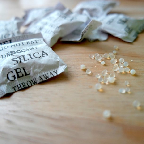 Silica gel, kunststof-pose med 10 gram