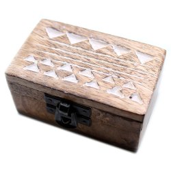 Hndlavet pille-ske af mango-tr, azteker-design