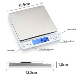 Prcisionsvgt 0-500g med oplsning p 0,01 gram 